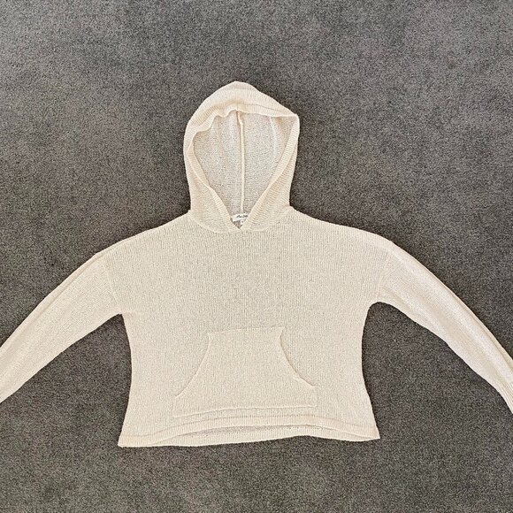 White Knit Hooded Jumper - Picture 1 of 5